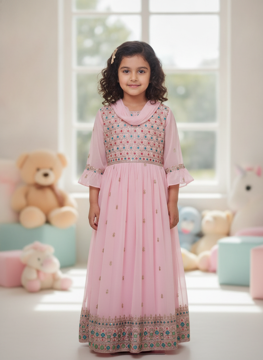 GIRL GOWN L/P LS